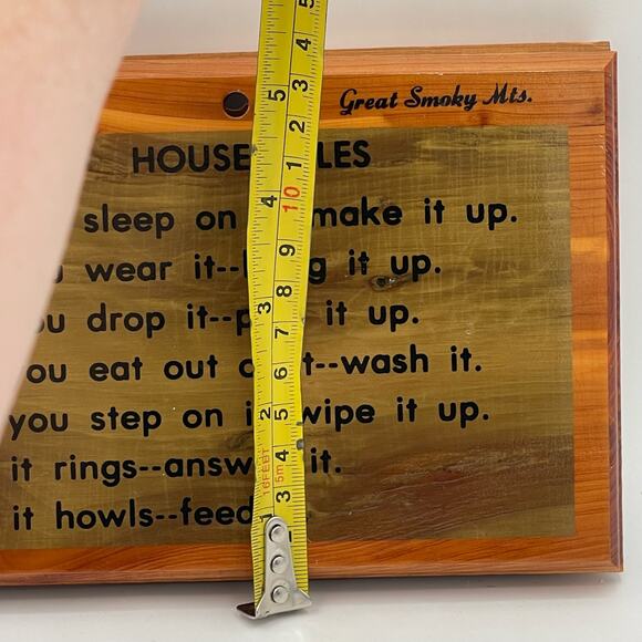 Great Smoky Mtns Wood Plaques Set of 2 Rustic Wording Souvenirs Wall Hanging - Picture 6 of 7